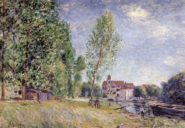 Alfred Sisley Matrat s Boatyard,Moret-sur-Loing oil painting picture